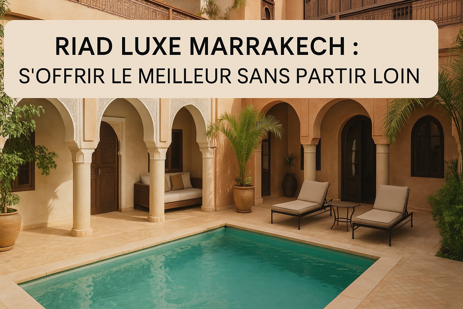 Blog 1 Riad luxe Marrakech : s’offrir le meilleur sans partir loin