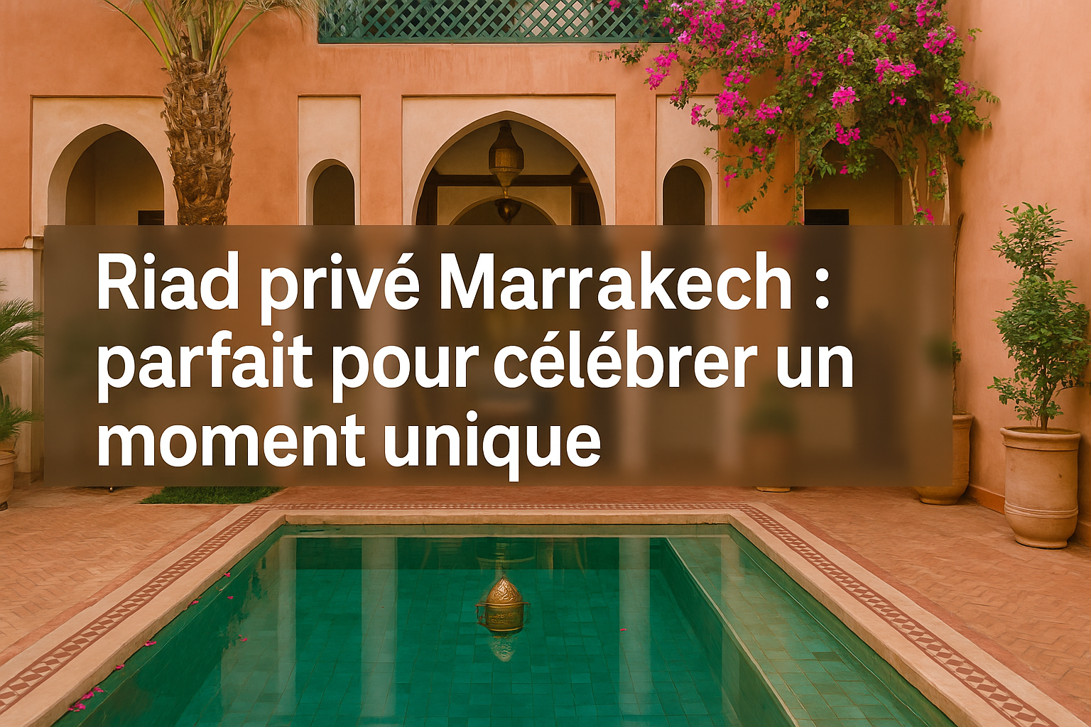 Riad privé Marrakech : parfait pour célébrer un moment unique